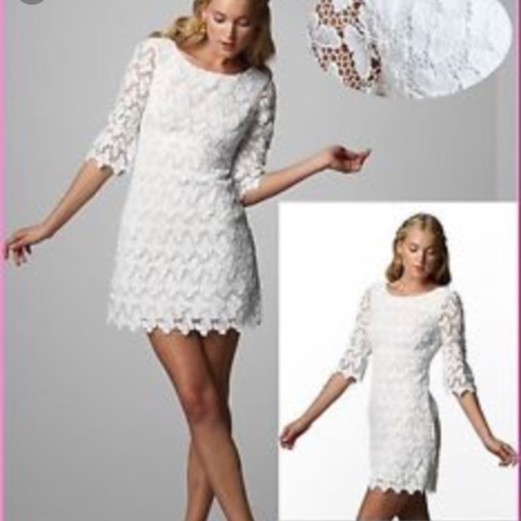 Lilly Pulitzer Dresses & Skirts - NWOT LILLY PULITZER Shayna White Butterfly Lace 4